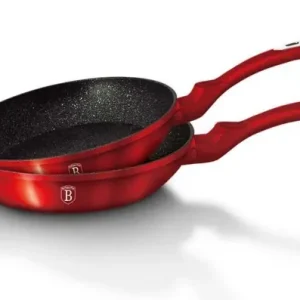 Bestseller Zestaw 2 Patelni Granitowych Berlinger Haus Red Metallic Bh-1612...